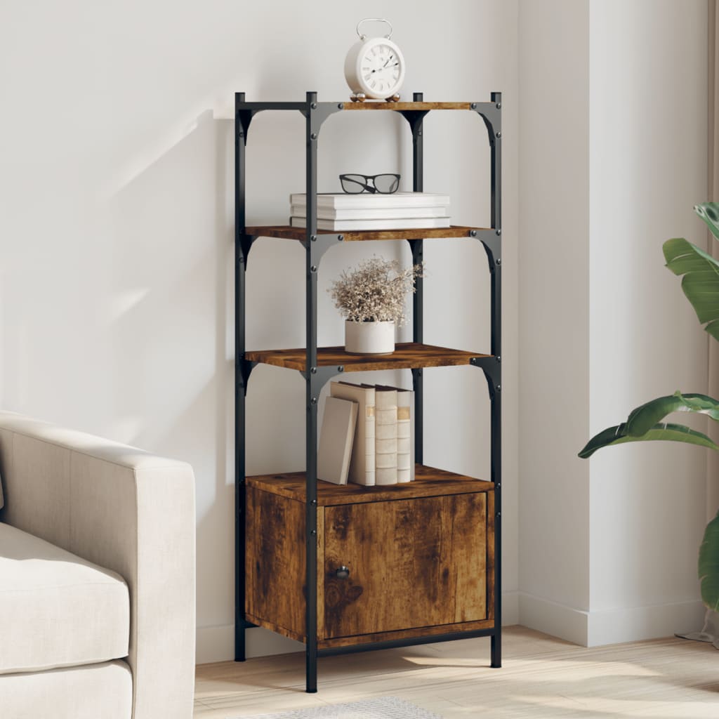 3-tier bookcase, smoky oak, 41x30x109.5 cm, wood