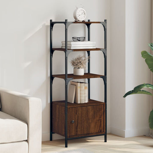 3-tier bookcase, brown oak, 41x30x109.5 cm, processed wood