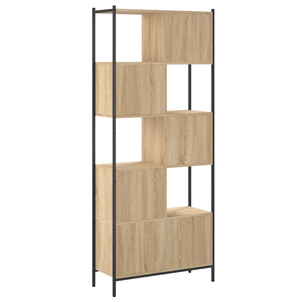 Bookcase, sonoma oak, 72x28x172 cm, processed wood