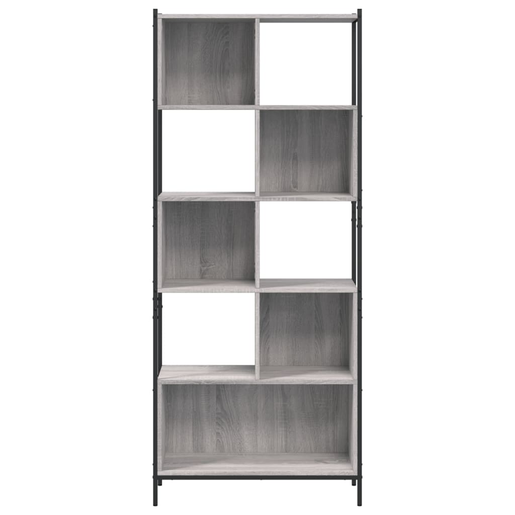 Bookcase, sonoma grey, 72x28x172 cm, engineered wood