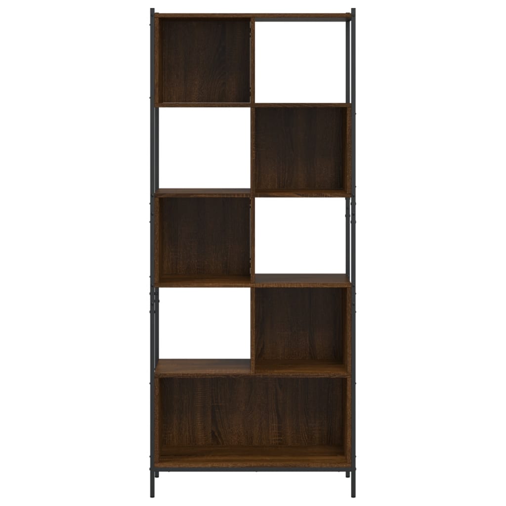 Bookcase, brown oak, 72x28x172 cm, processed wood