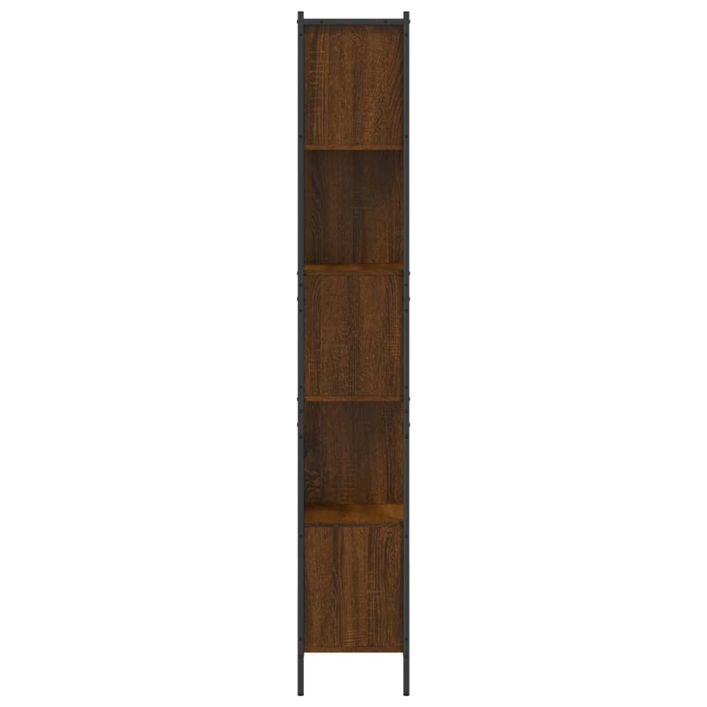 Bookcase, brown oak, 72x28x172 cm, processed wood