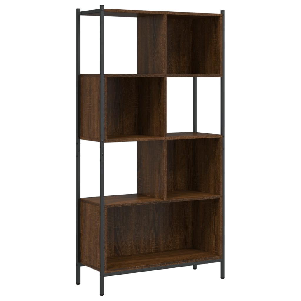 Bookcase, brown oak, 72x28x172 cm, processed wood