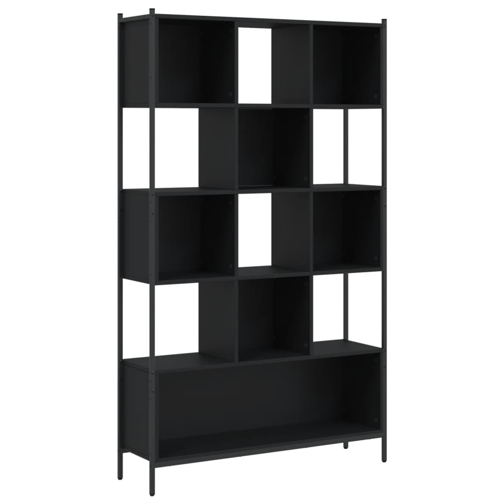 Bookcase, black, 102x28x172 cm, processed wood