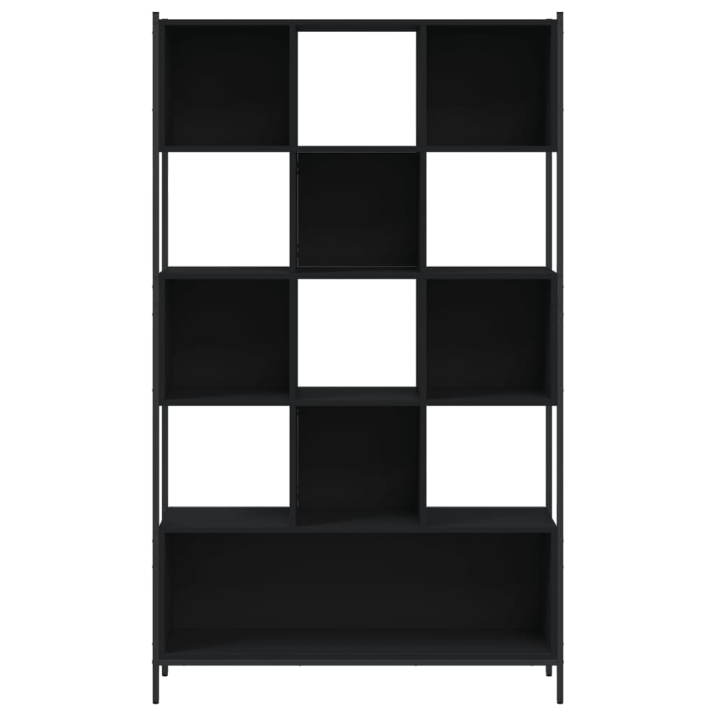 Bookcase, black, 102x28x172 cm, processed wood