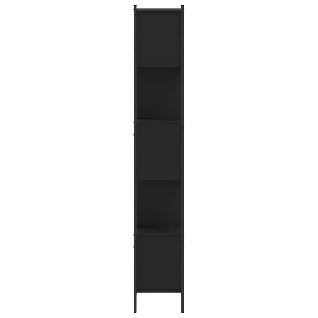 Bookcase, black, 102x28x172 cm, processed wood