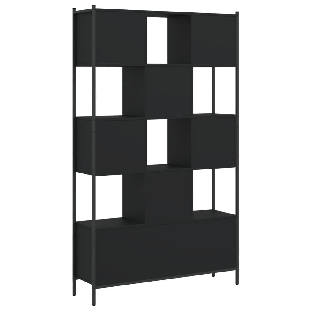 Bookcase, black, 102x28x172 cm, processed wood