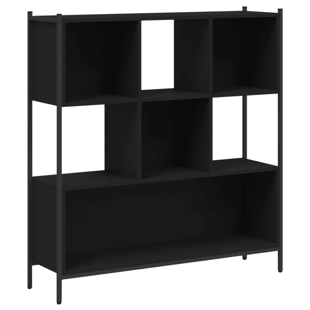 Bookcase, black, 102x28x172 cm, processed wood