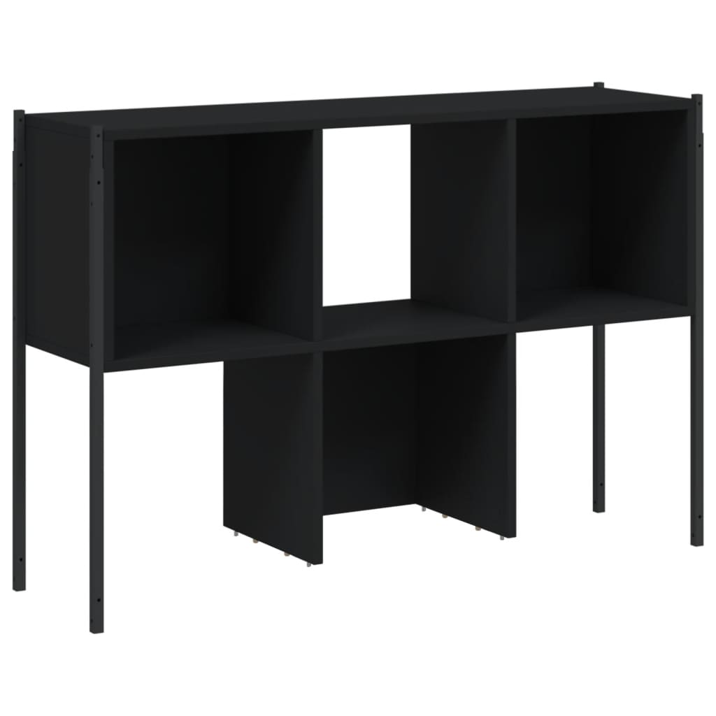 Bookcase, black, 102x28x172 cm, processed wood