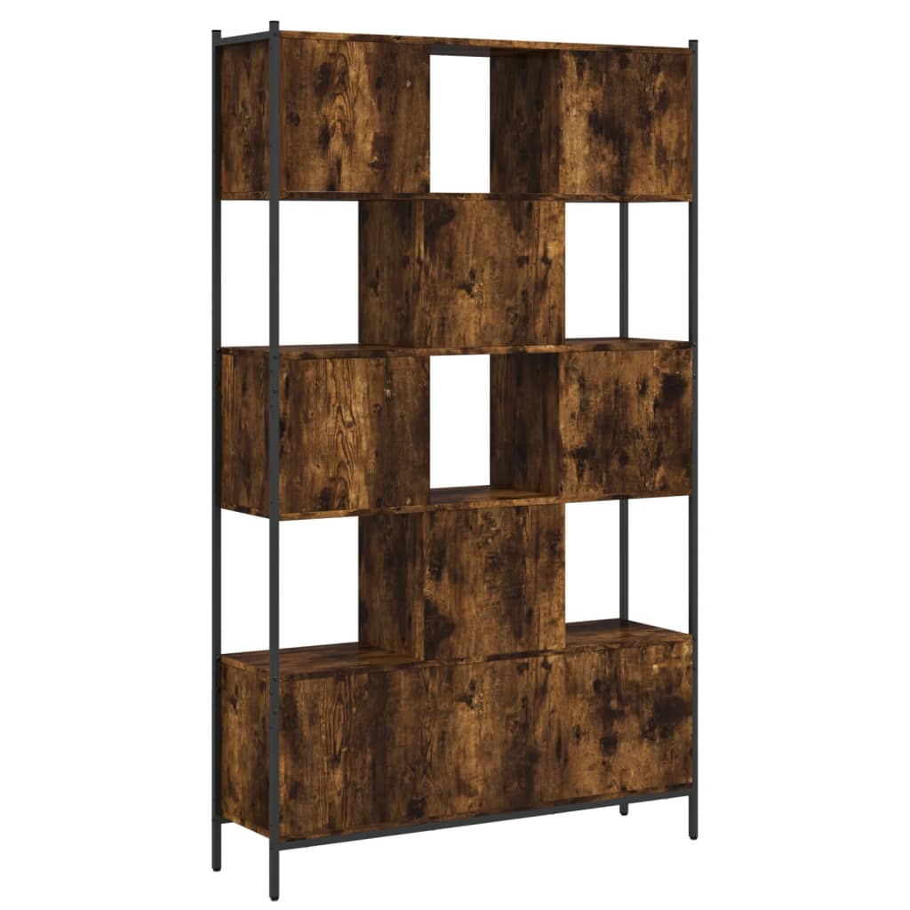 Bookcase, smoky oak, 102x28x172 cm, engineered wood