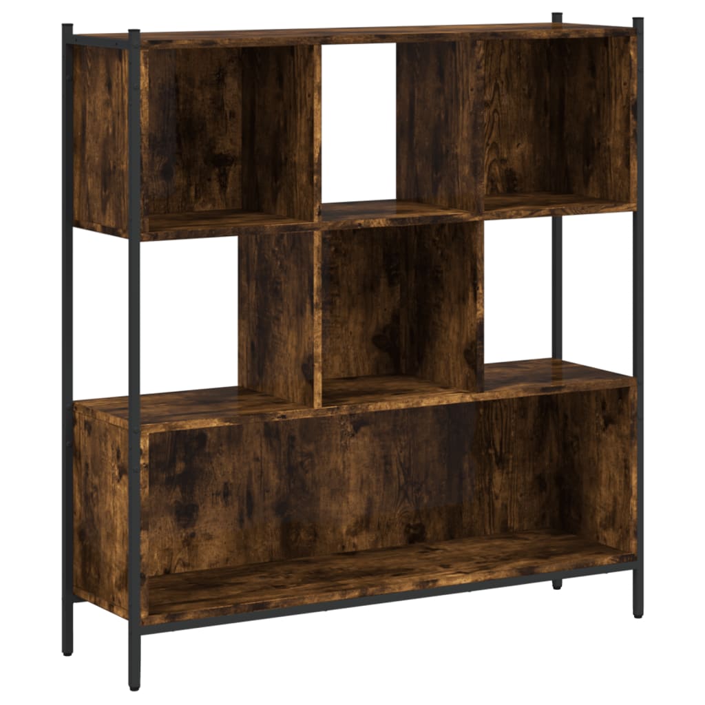 Bookcase, smoky oak, 102x28x172 cm, engineered wood