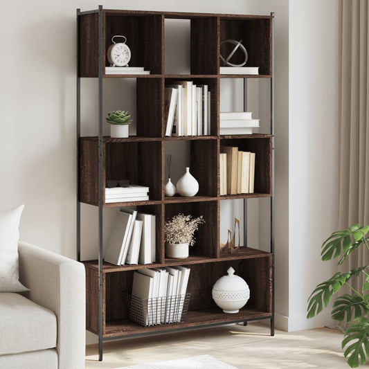 Bookcase, brown oak, 102x28x172 cm, processed wood