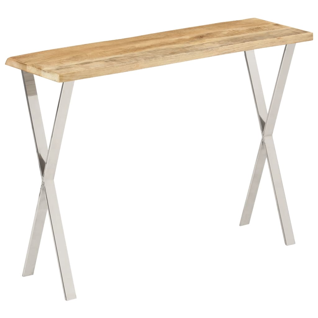 Console table, natural edges, 105x33x76 cm, solid mango wood