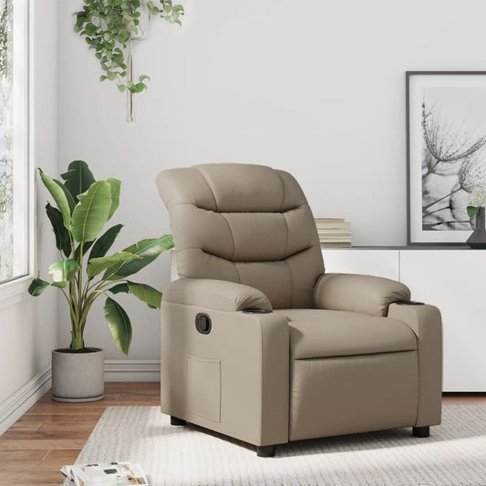 Reclining armchair, cappuccino, eco-leather