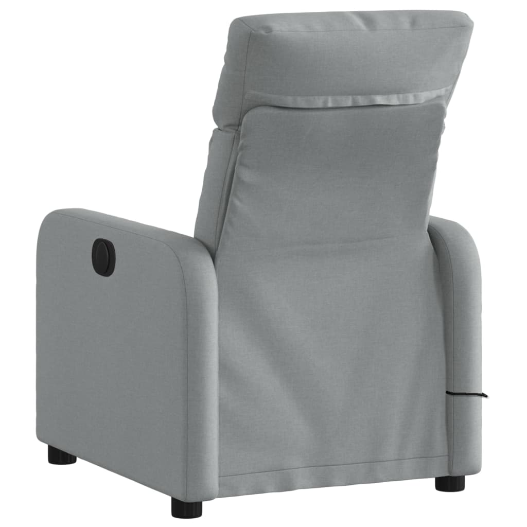 Folding massage chair, light gray, textile