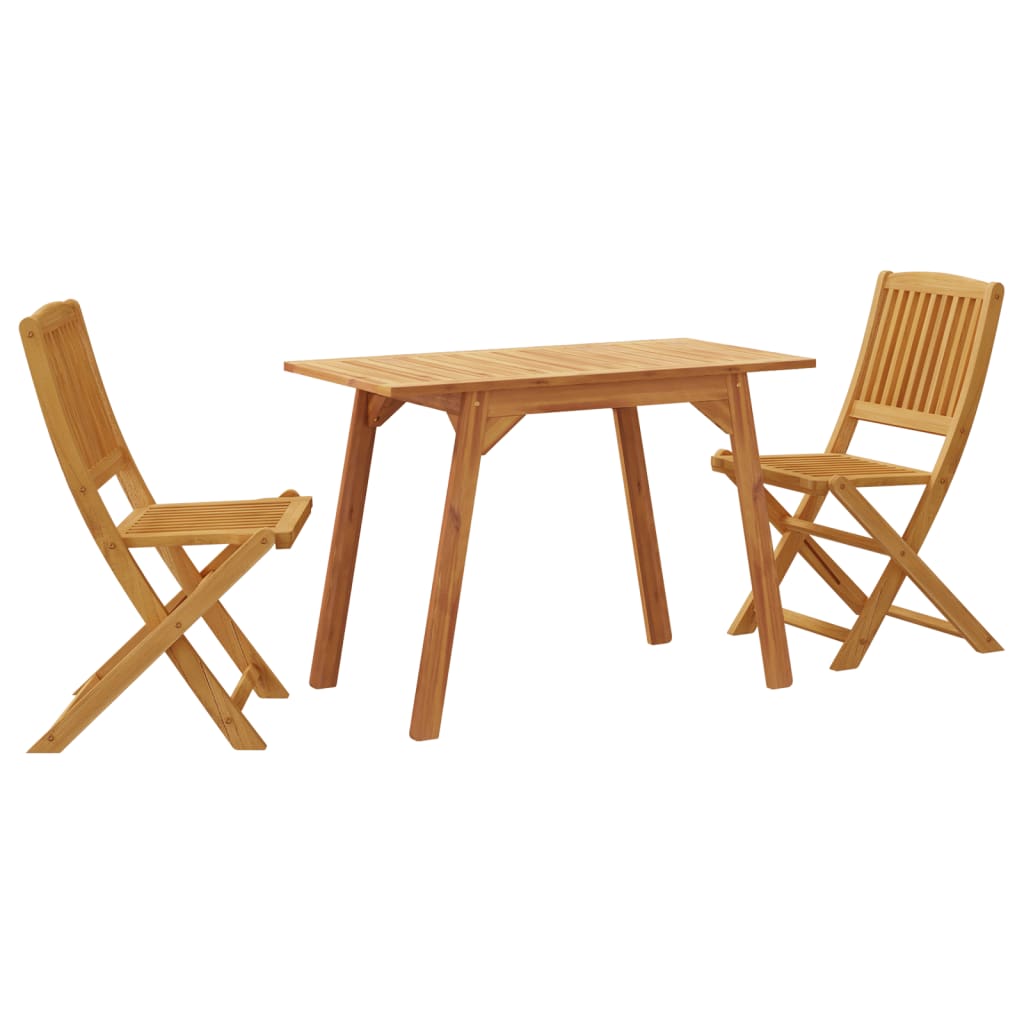 Garden furniture set, 3 pieces, solid acacia wood