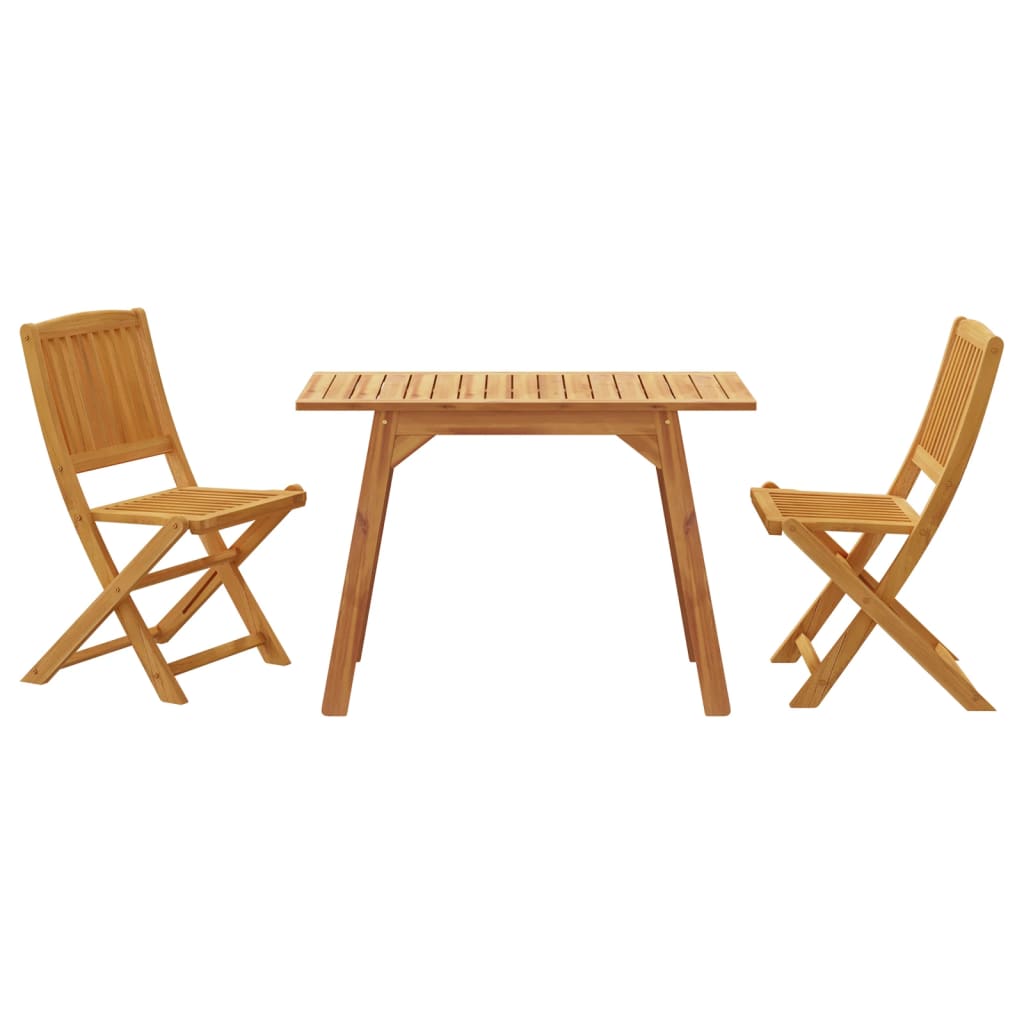 Garden furniture set, 3 pieces, solid acacia wood