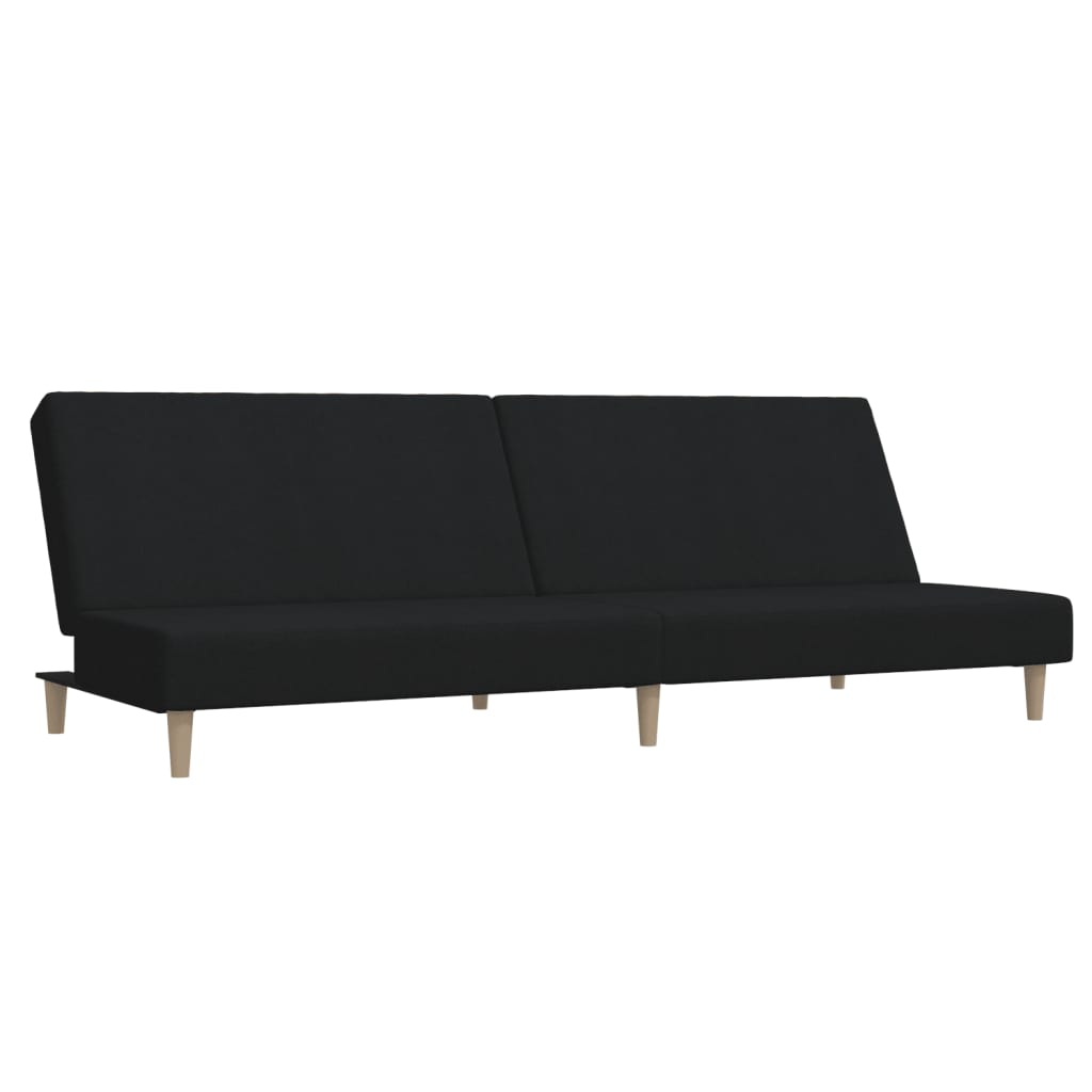 2-seater sofa bed, black, fabric