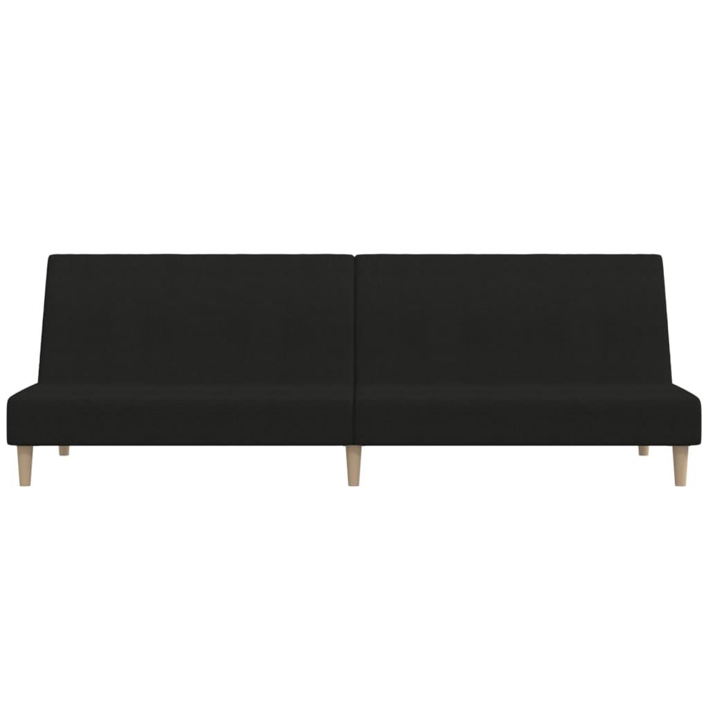 2-seater sofa bed, black, fabric