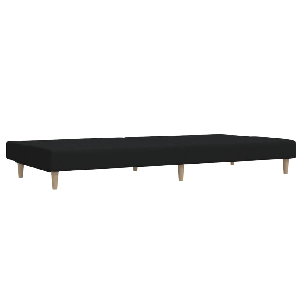 2-seater sofa bed, black, fabric