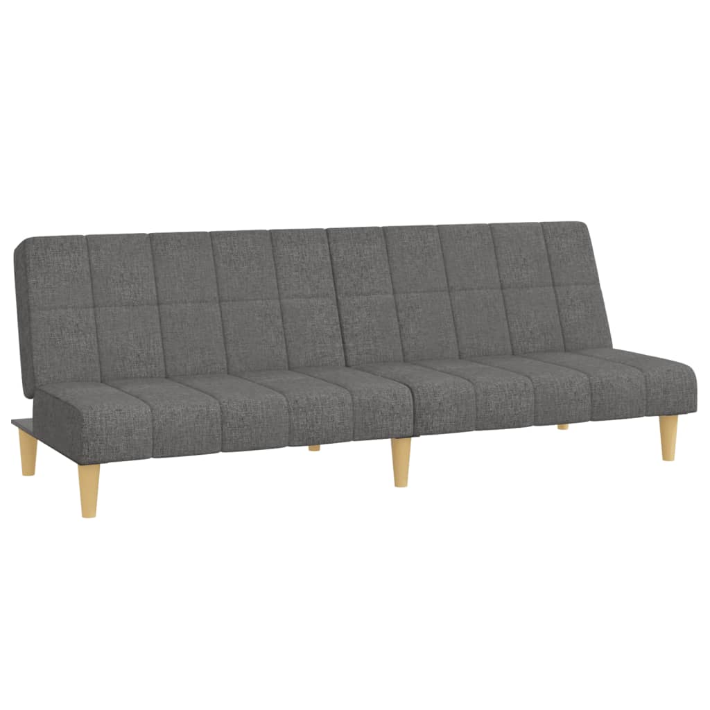 2-seater sofa bed, light grey, fabric