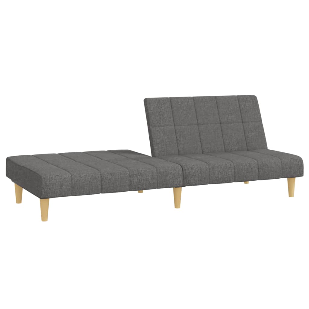 2-seater sofa bed, light grey, fabric