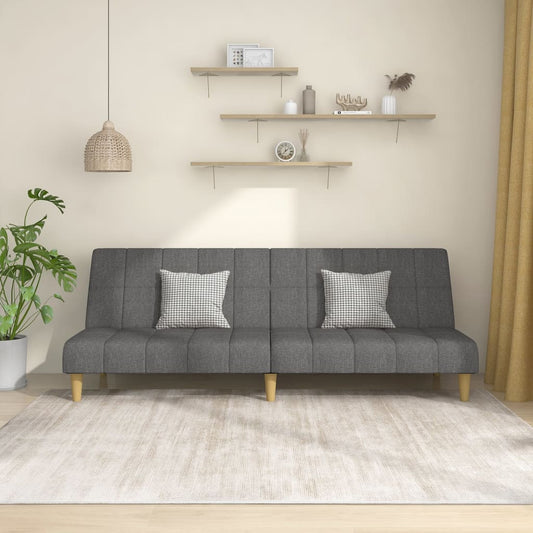 2-seater sofa bed, light grey, fabric