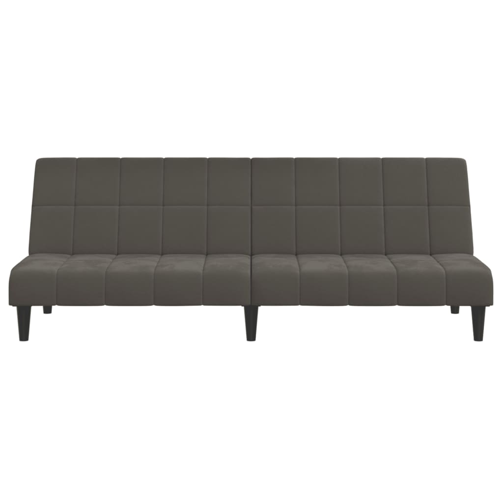 2-seater sofa bed, dark grey, velvet