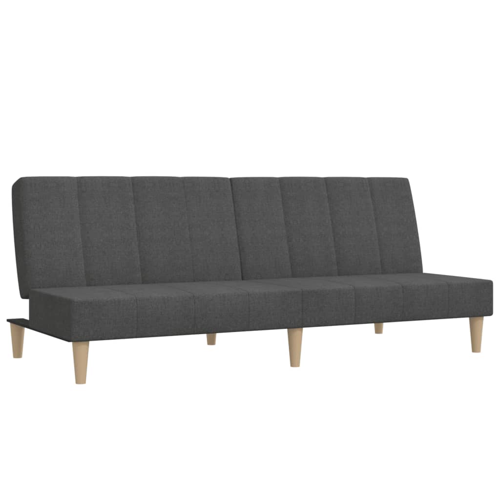 2-seater sofa bed, dark grey, textile