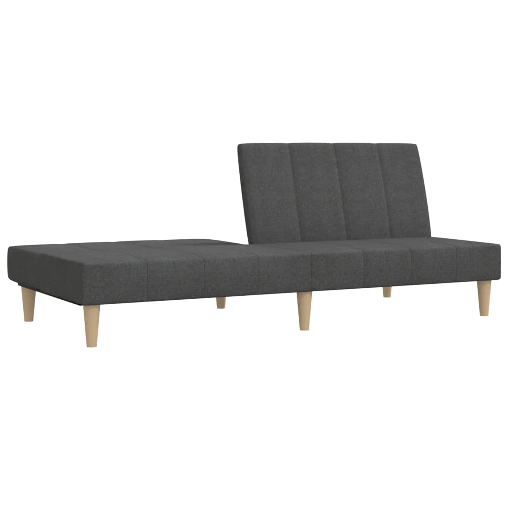 2-seater sofa bed, dark grey, textile