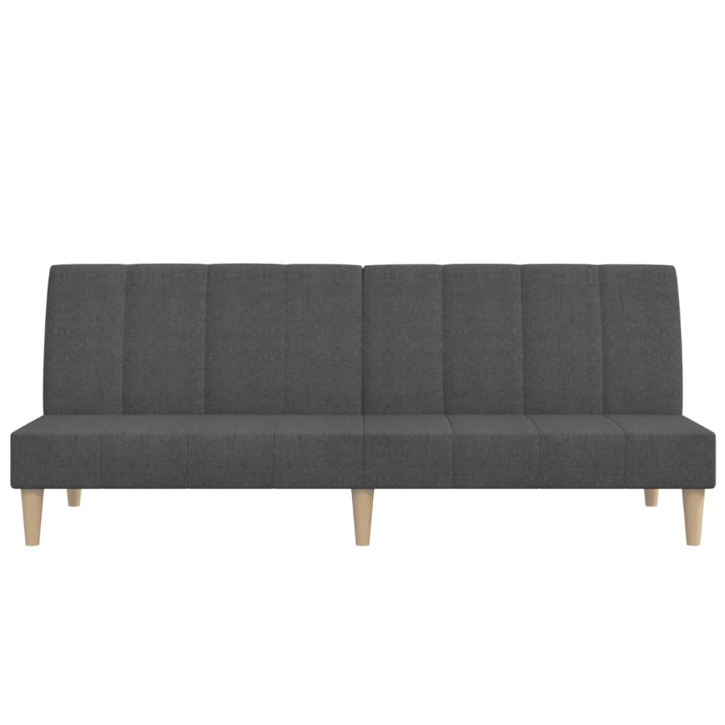 2-seater sofa bed, dark grey, textile