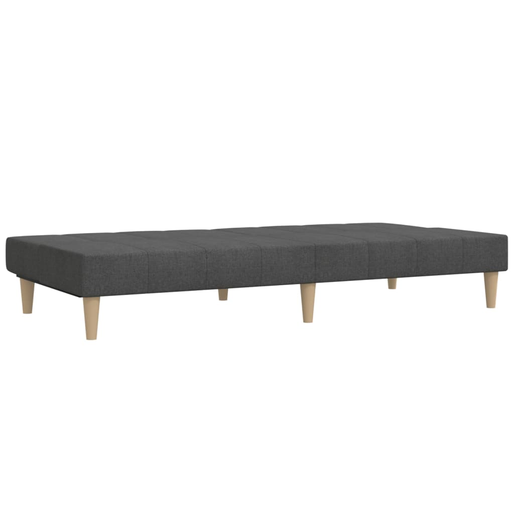 2-seater sofa bed, dark grey, textile