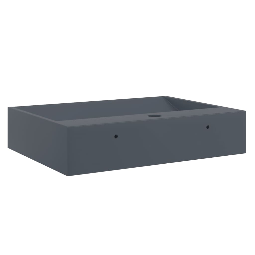 Anthracite sink 50x38x11cm cast mineral/marble conglomerate