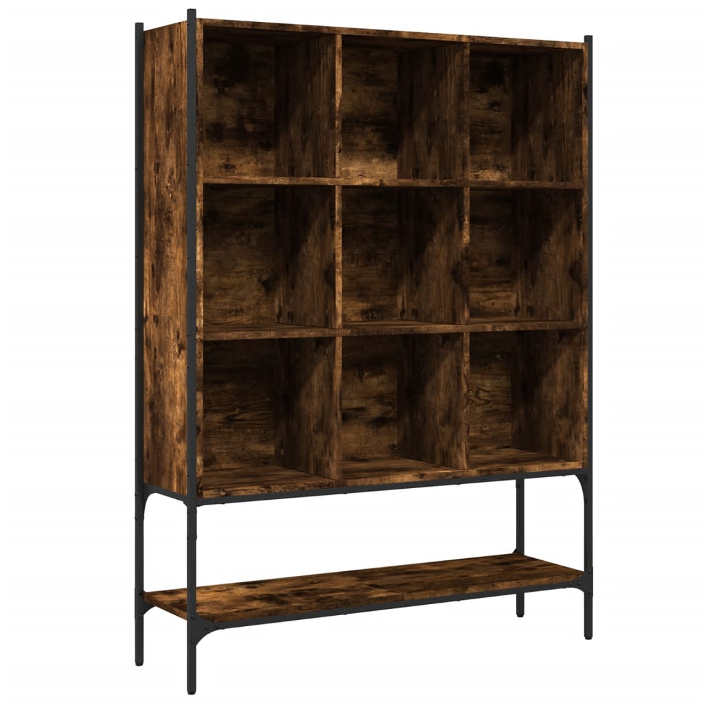 Bookcase, smoky oak, 102x30x141.5 cm, engineered wood