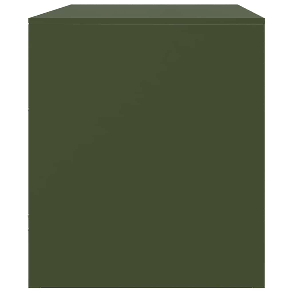 TV cabinets 2 pcs., olive green, 67x39x44 cm Steel