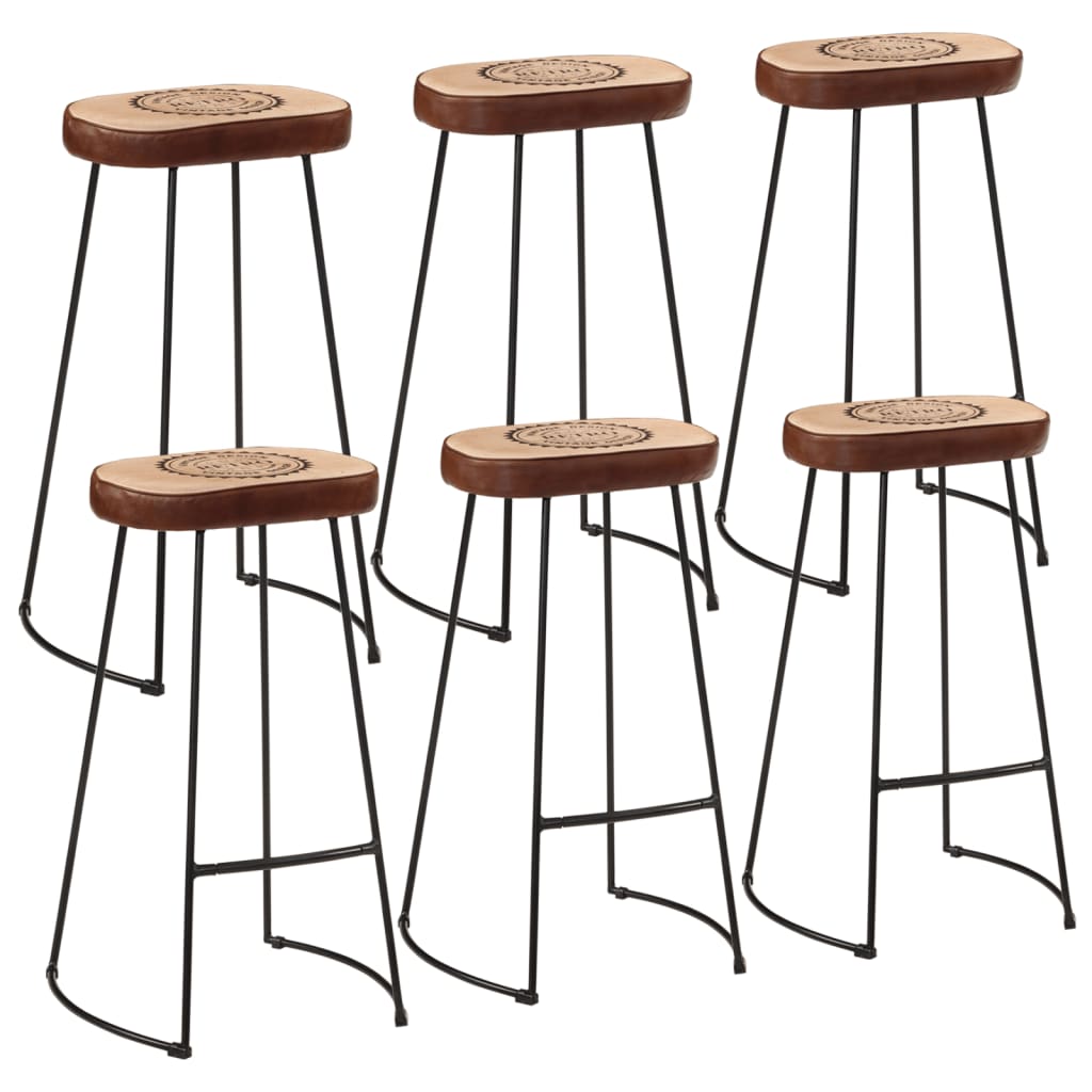 Bar set, 7 pieces, solid raw mango wood and metal