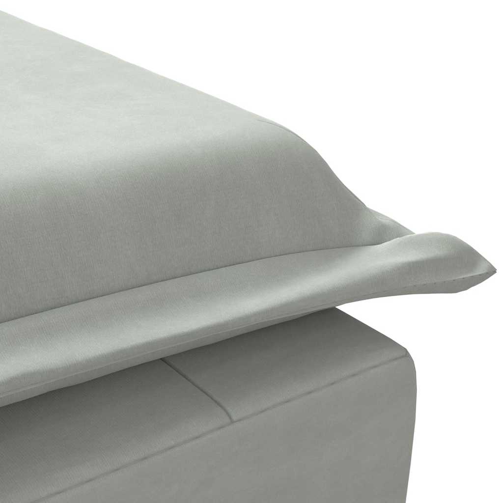 Massage lounger with support, light grey, velvet