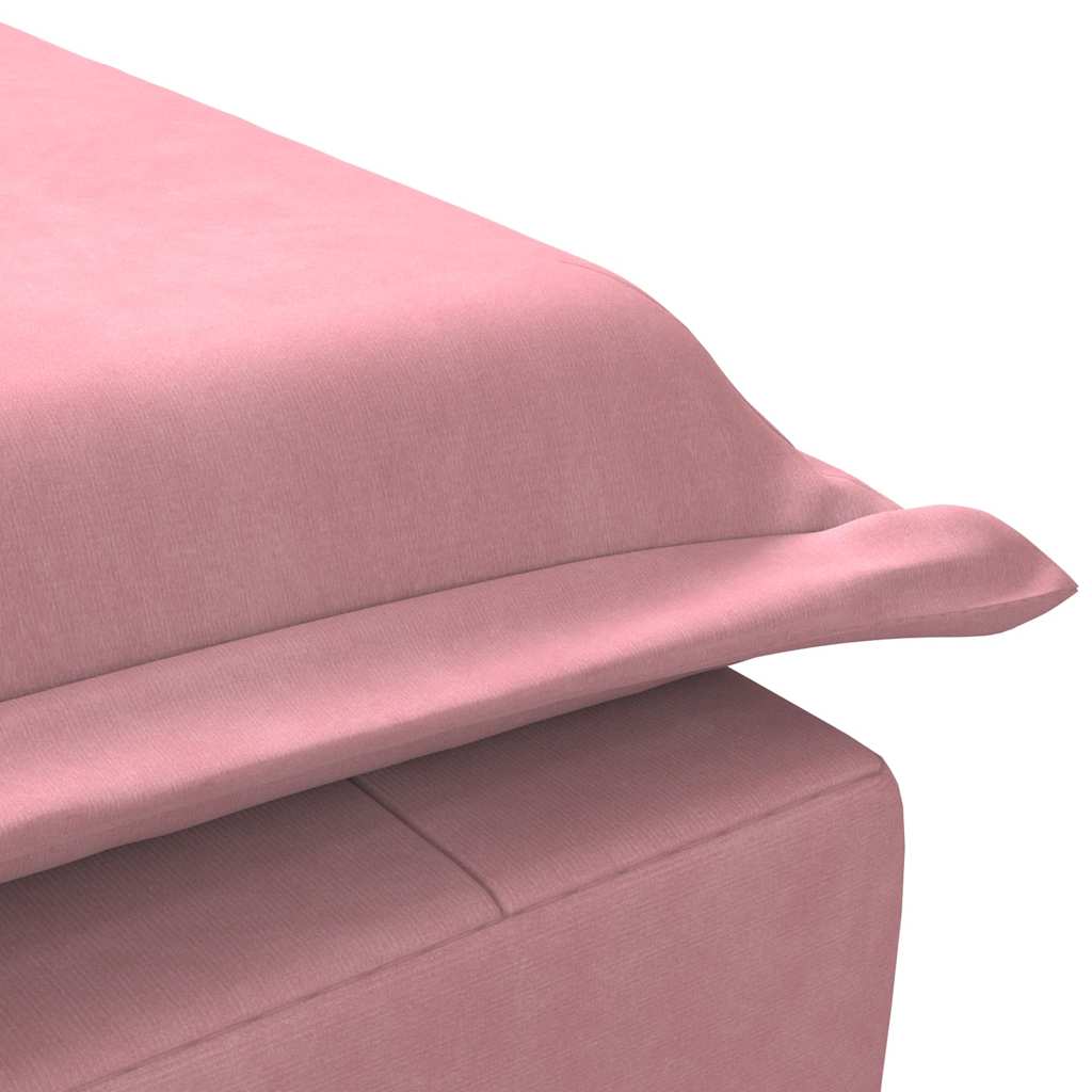 Massage lounger with support, pink, velvet