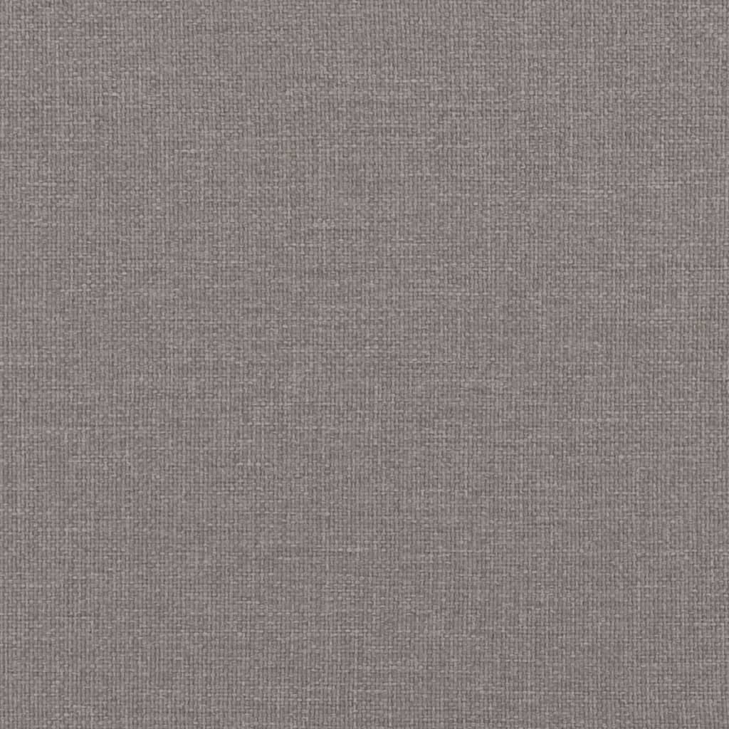 Șezlong cu perne, gri taupe, material textil