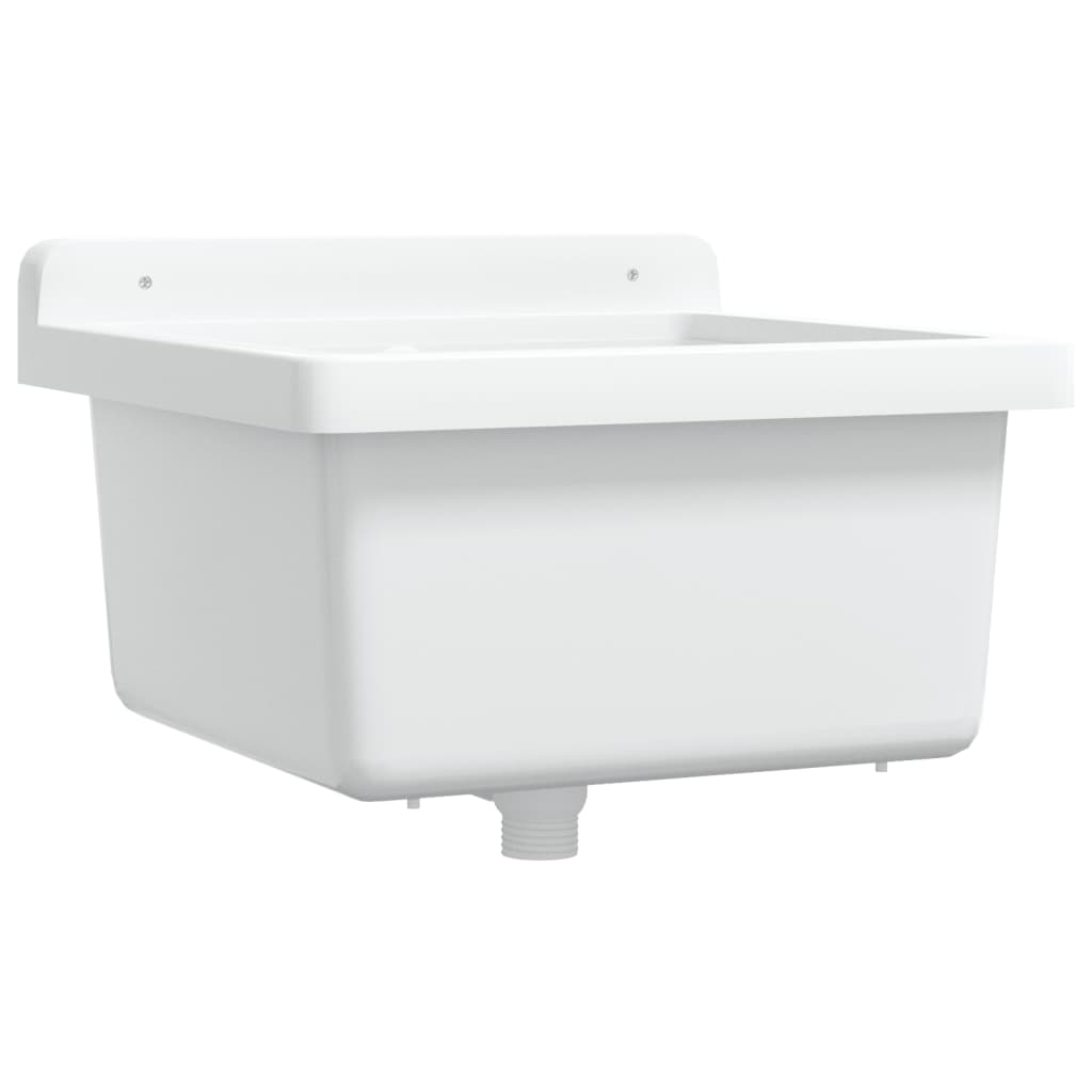 White wall-mounted washbasin 40x40x24 cm resin