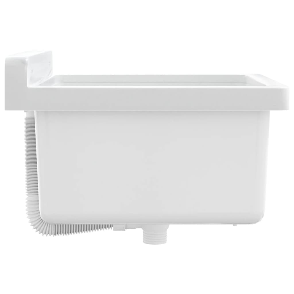 White wall-mounted washbasin 40x40x24 cm resin