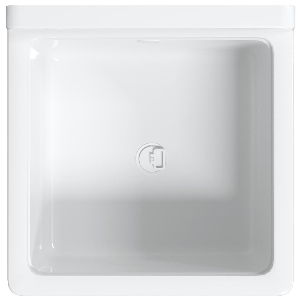 White wall-mounted washbasin 40x40x24 cm resin