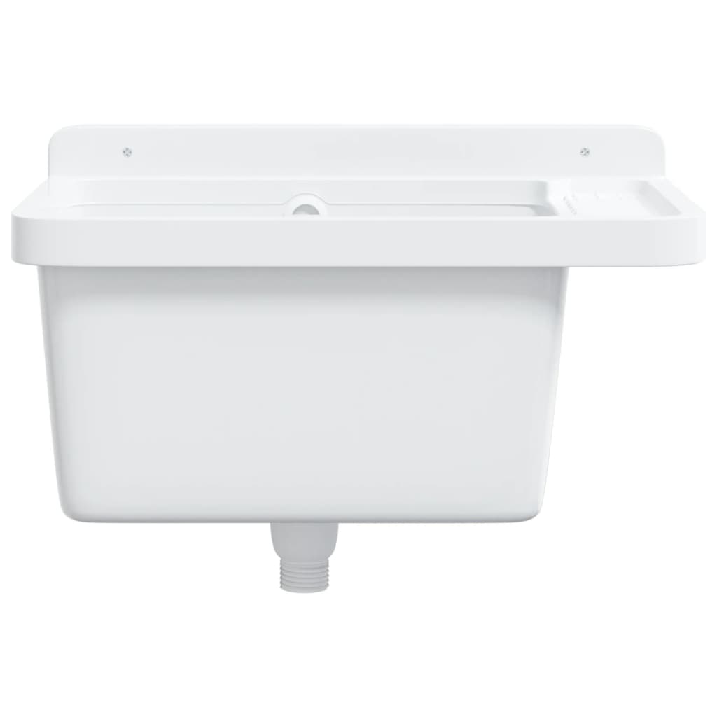 Wall-mounted washbasin sink white 50x35x24 cm resin