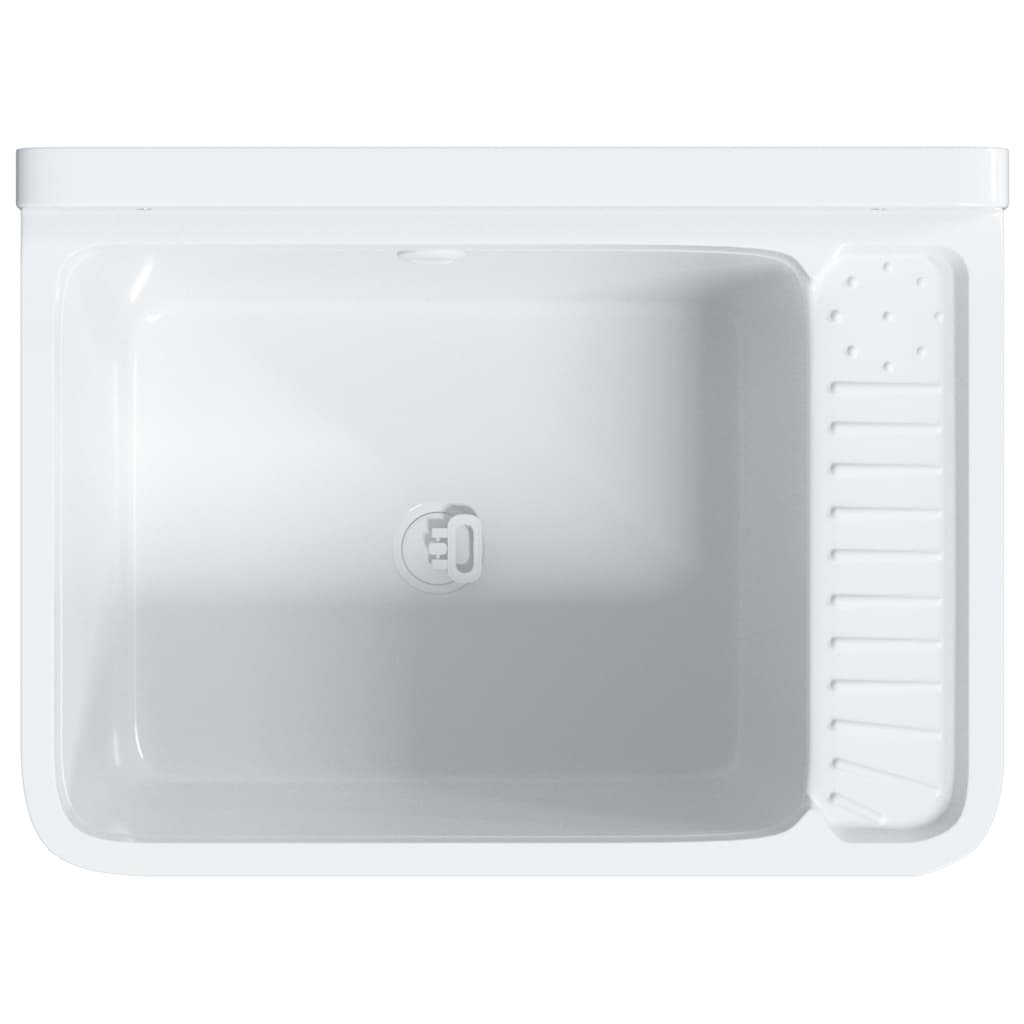 Wall-mounted washbasin sink white 50x35x24 cm resin