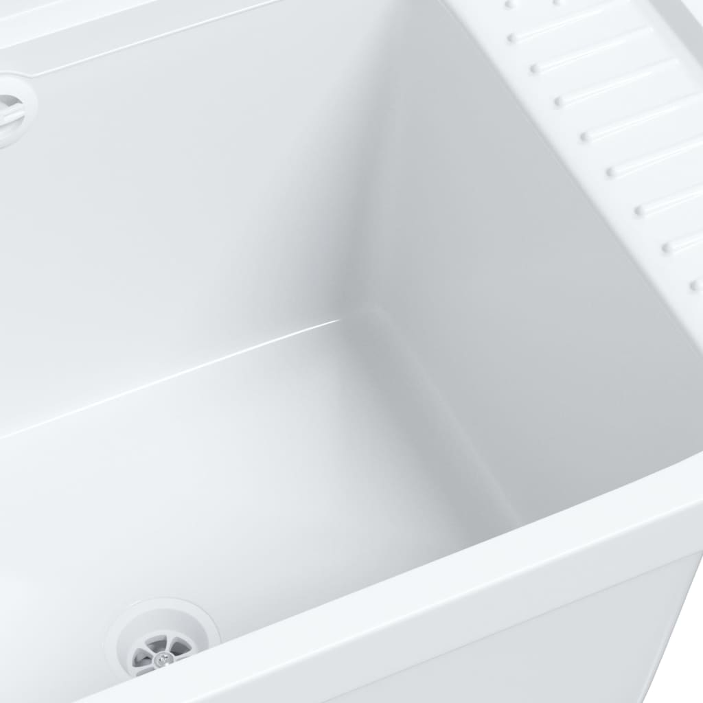 Wall-mounted washbasin sink white 50x35x24 cm resin