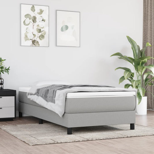 Spring bed mattress, light gray, 120x190x20 cm, textile