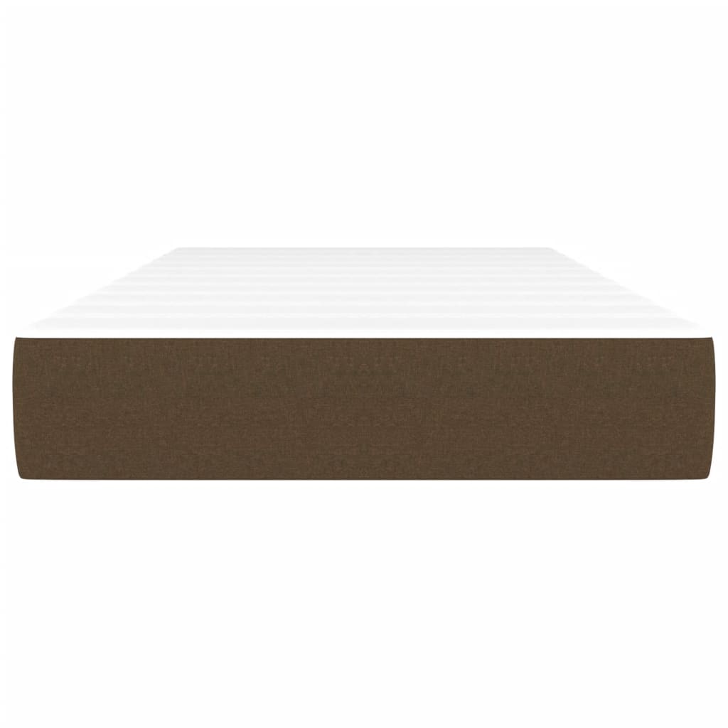 Spring bed mattress, dark brown, 120x190x20 cm, textile