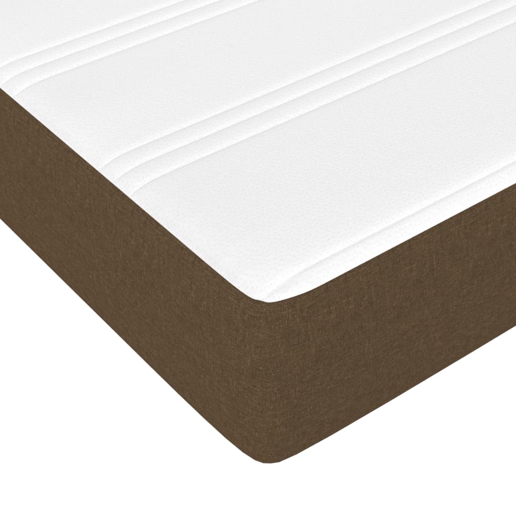 Spring bed mattress, dark brown, 120x190x20 cm, textile