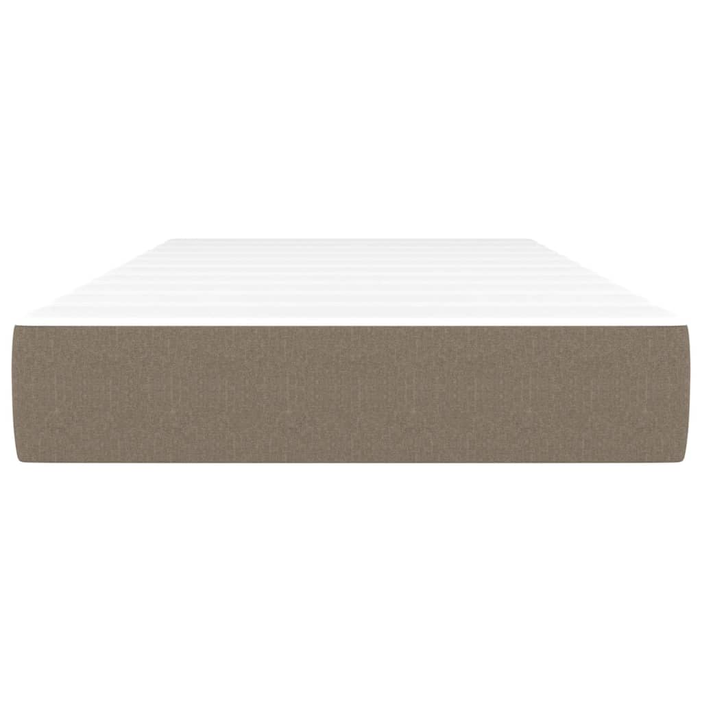 Spring bed mattress, taupe grey, 120x190x20 cm, textile