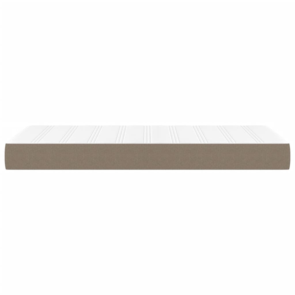 Spring bed mattress, taupe grey, 120x190x20 cm, textile